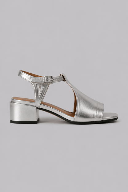 Faye | Silver Summer Sandals