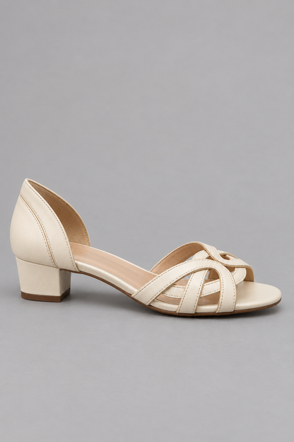 Bianca | Elegant Cream Woven Sandals